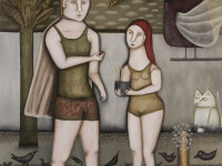 María José Romero, Jardín de Otoño, óleo sobre tela, 120 x 100 cm., 2023